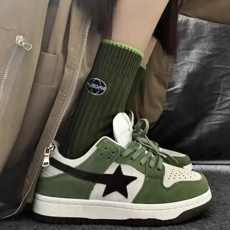 New Women’s Low-Top Vulcanized Shoes – Retro Street Hip-Hop Skate Sneakers, Fashionable Couple Shoes