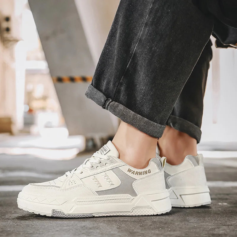 Men’s Vulcanized Skateboard Shoes – Fashion Lace-Up Training Sneakers for Outdoor Leisure & Commuting, Board Shoes